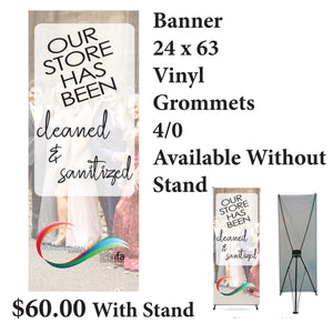 24x63 Banner With Stand