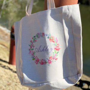 "Personalized Bridesmaid Tote Bag"